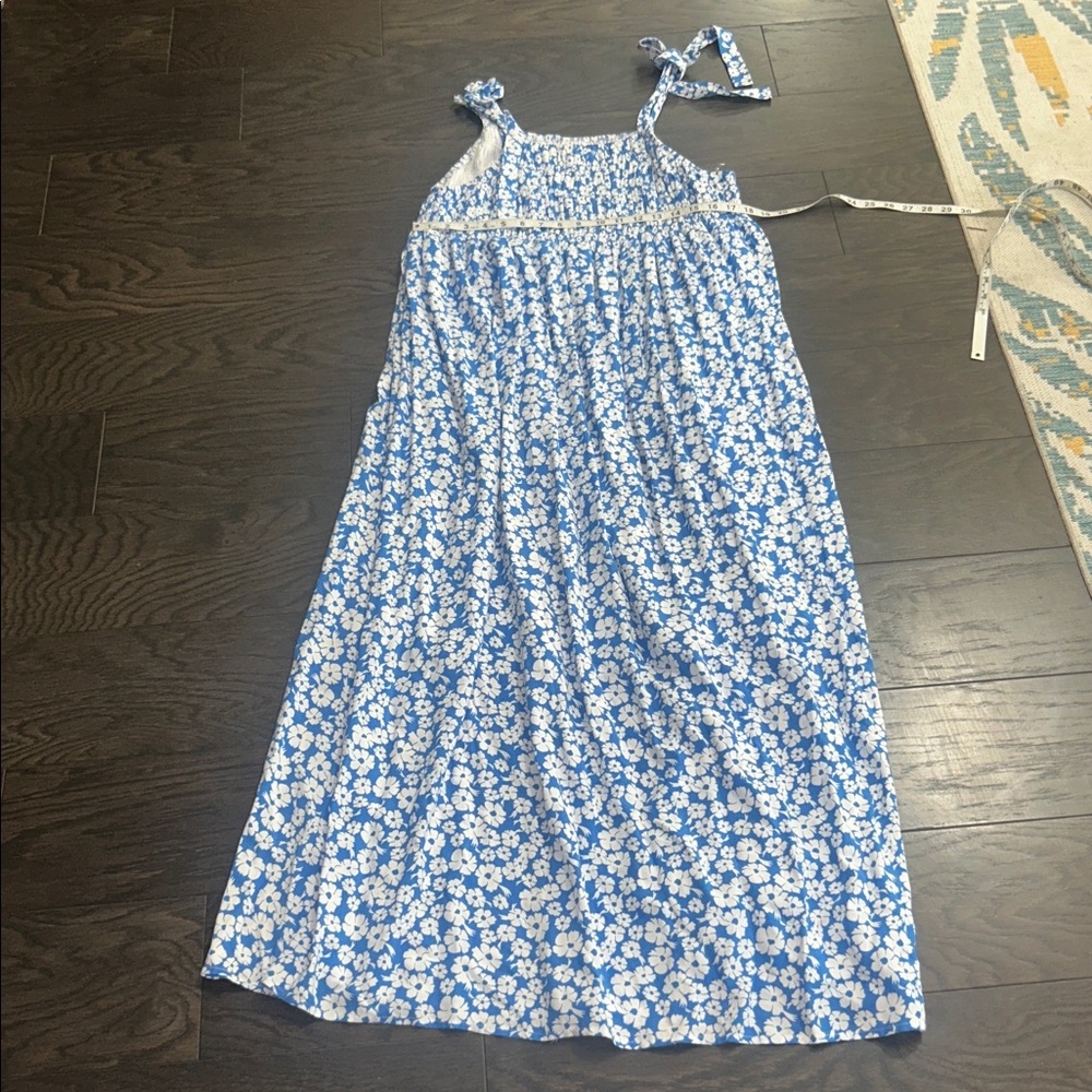 Listicle Blue and White Floral Dress